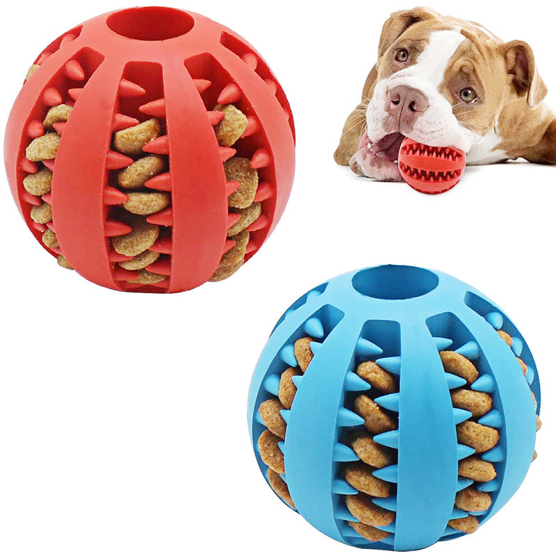 Balle interactive pour chien – Mâcher, jouer et nettoyer les dents