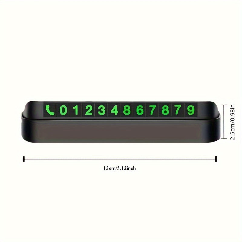 Temporary Parking Phone Number Plate – Visible Day & Night