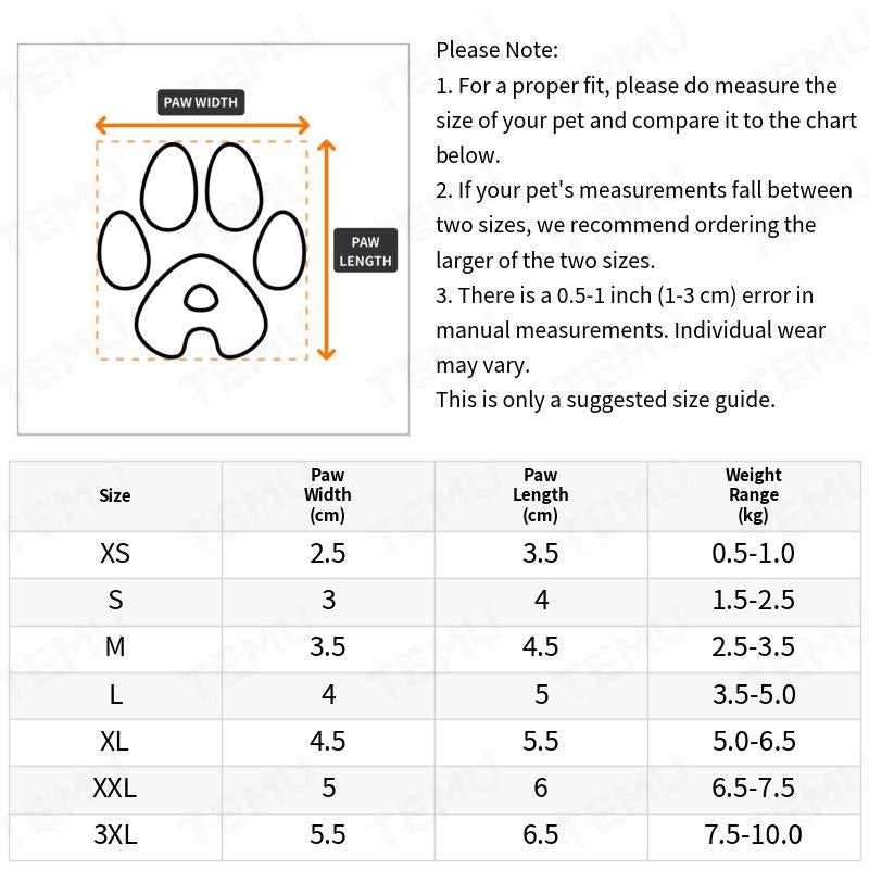 Waterproof Dog Shoes (4 PCS) – Protect & Keep Paws Dry