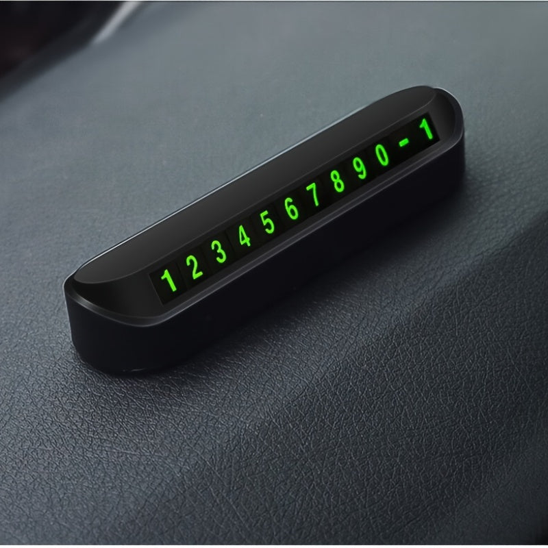Temporary Parking Phone Number Plate – Visible Day & Night