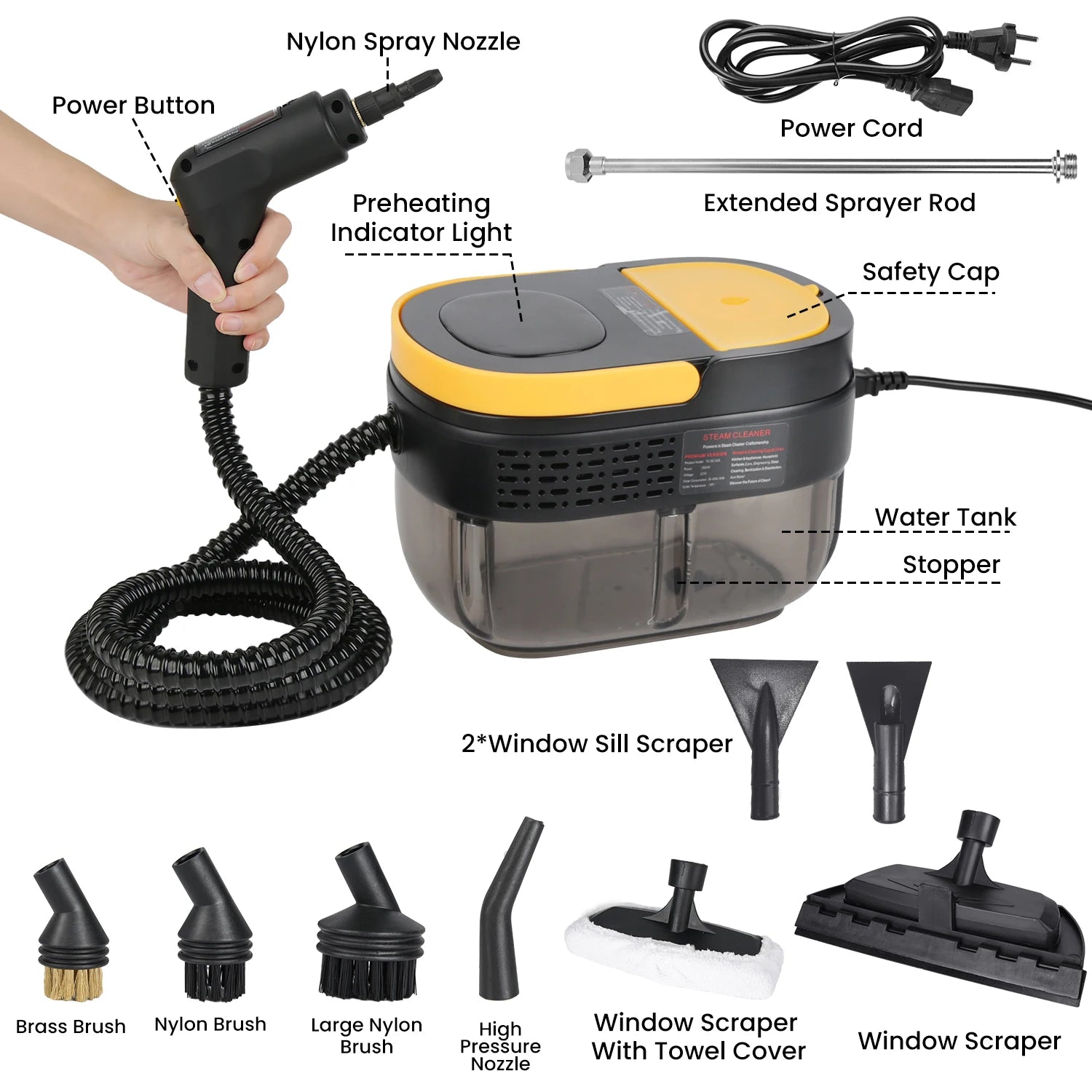 High-Pressure Steam Cleaner – Deep Cleaning & Sanitizing for Home Surfaces