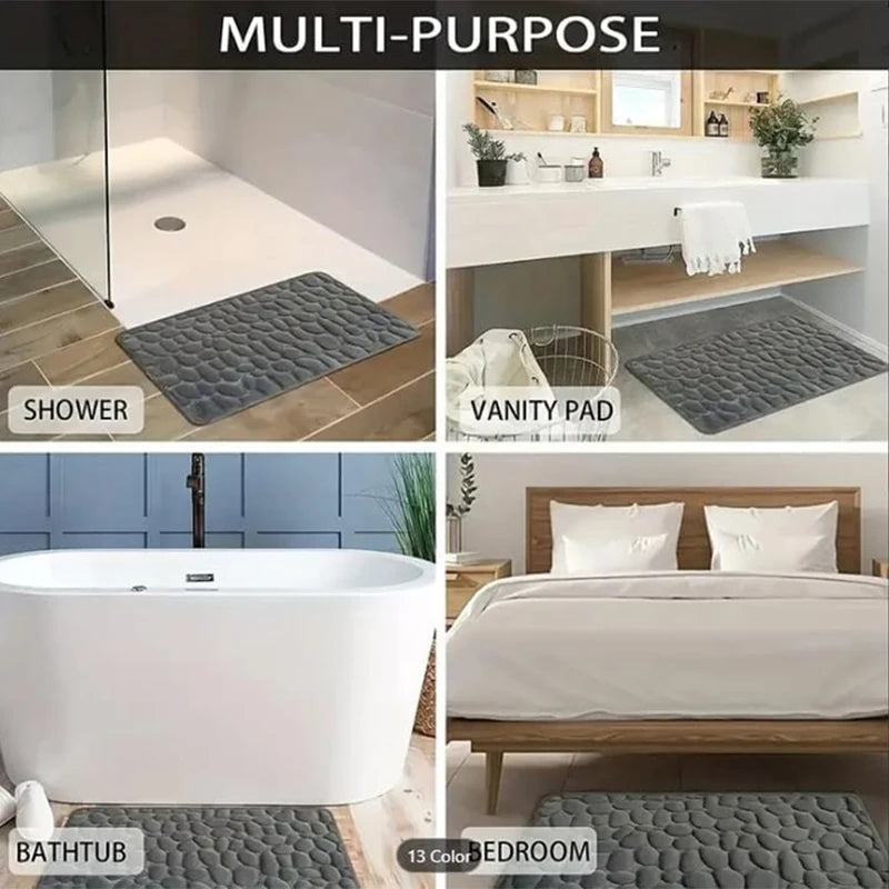 Super Absorbent Non-Slip Bath Mat (1–3 PCS Set)