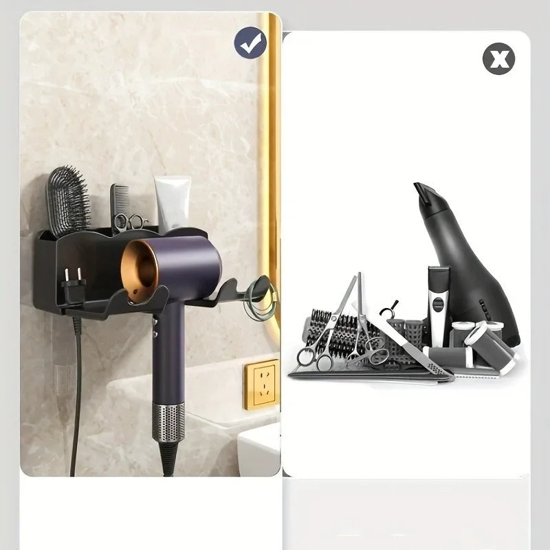 Bathroom Hair Dryer Storage Rack