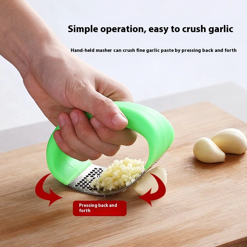 Stainless Steel Garlic Press Crusher