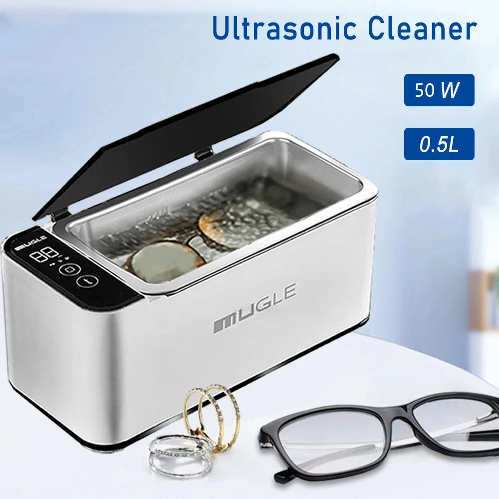 Ultrasonic Cleaner 500ML – Deep Cleaning for Glasses, Jewelry & More