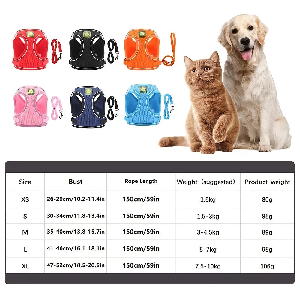 Breathable Mesh Reflective Dog Harness