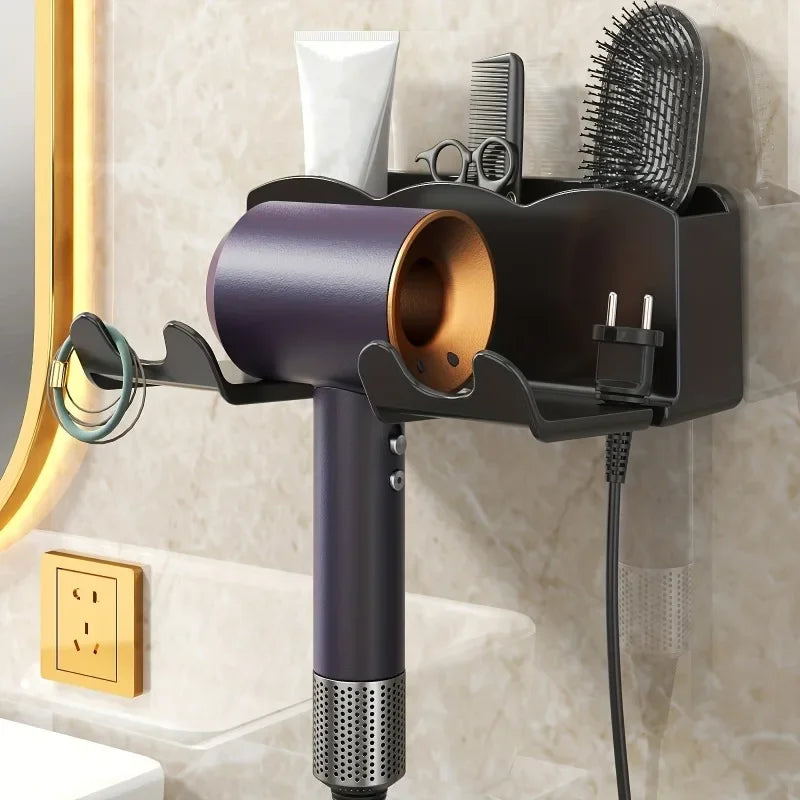 Bathroom Hair Dryer Storage Rack