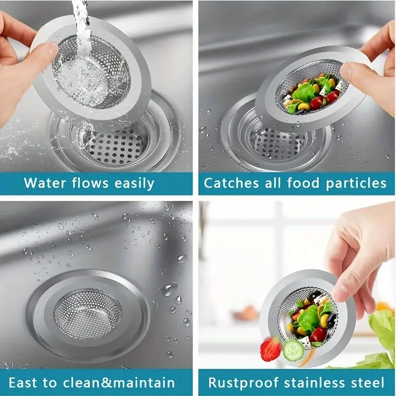 Stainless Steel Kitchen Sink Strainer (2pcs)