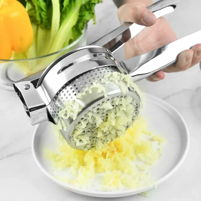 Stainless Steel Potato Masher & Ricer – Smooth Puree Made Easy
