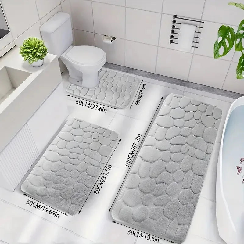 Super Absorbent Non-Slip Bath Mat (1–3 PCS Set)