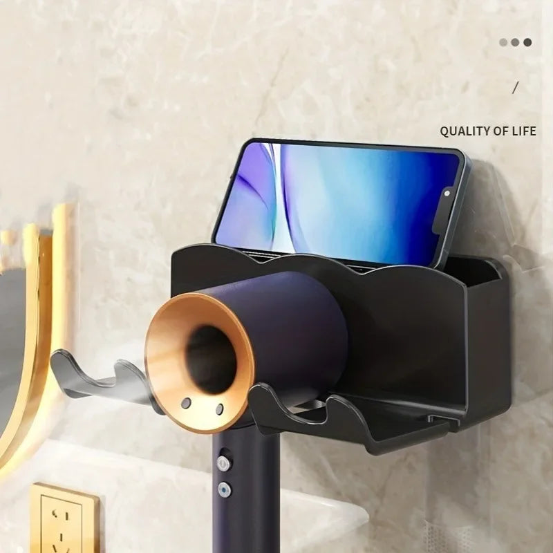 Bathroom Hair Dryer Storage Rack