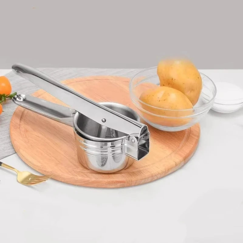 Stainless Steel Potato Masher & Ricer – Smooth Puree Made Easy