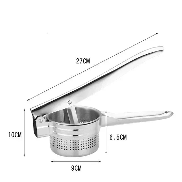 Stainless Steel Potato Masher & Ricer – Smooth Puree Made Easy