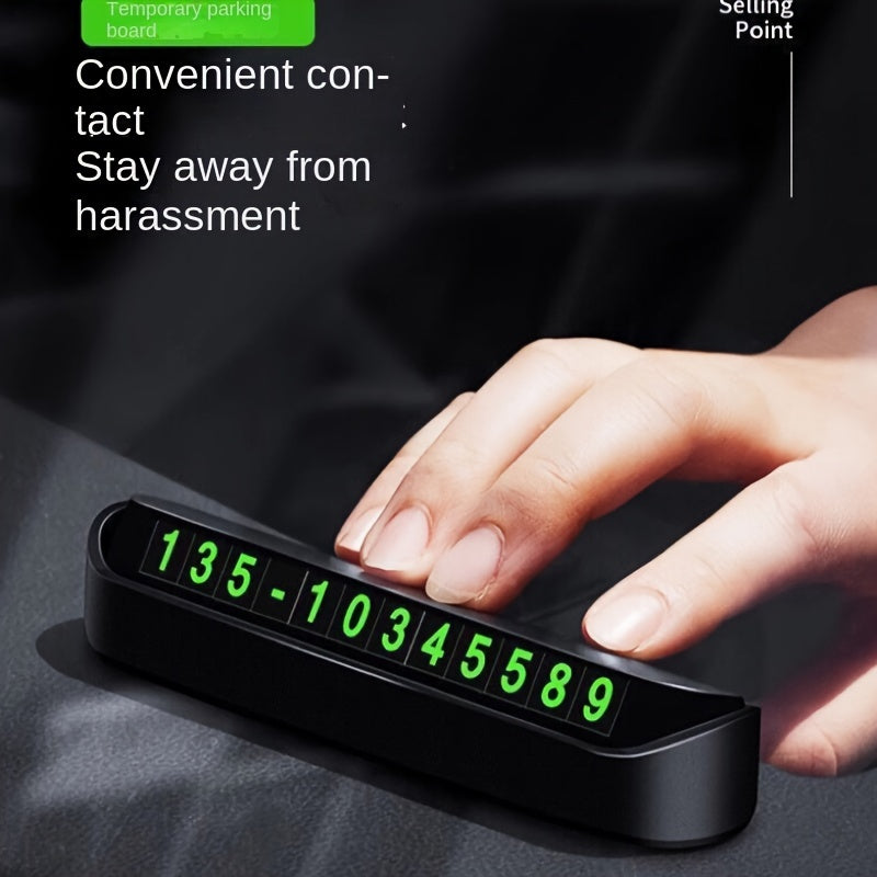Temporary Parking Phone Number Plate – Visible Day & Night