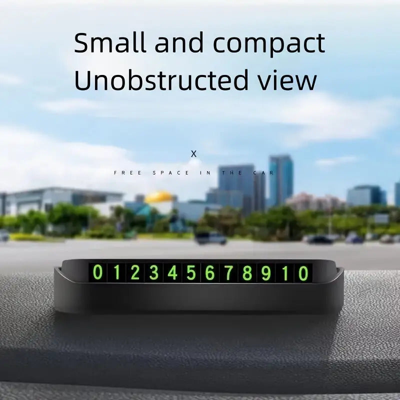 Temporary Parking Phone Number Plate – Visible Day & Night